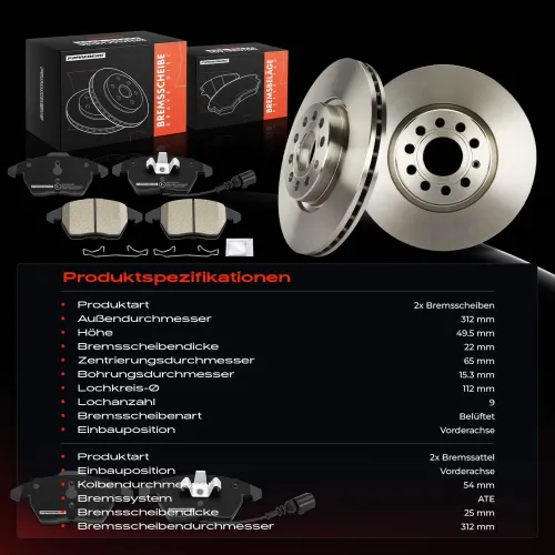 Bremsensatz, Scheibenbremse Frankberg 5481FB0064718 Bild Bremsensatz, Scheibenbremse Frankberg 5481FB0064718