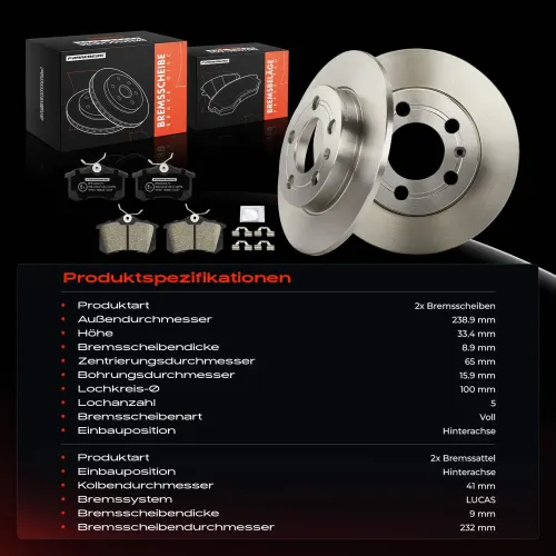 Bremsensatz, Scheibenbremse Frankberg 5481FB0064719 Bild Bremsensatz, Scheibenbremse Frankberg 5481FB0064719