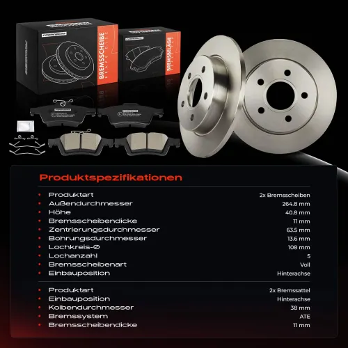 Bremsensatz, Scheibenbremse Frankberg 5481FB0064721 Bild Bremsensatz, Scheibenbremse Frankberg 5481FB0064721