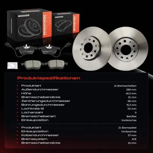 Bremsensatz, Scheibenbremse Frankberg 5481FB0064739 Bild Bremsensatz, Scheibenbremse Frankberg 5481FB0064739