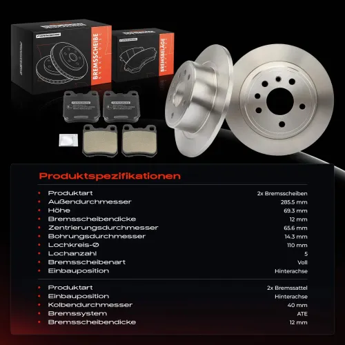 Bremsensatz, Scheibenbremse Frankberg 5481FB0064748 Bild Bremsensatz, Scheibenbremse Frankberg 5481FB0064748