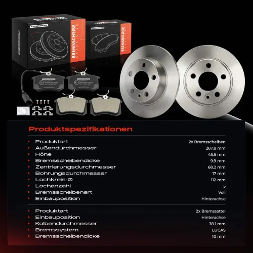 Bremsensatz, Scheibenbremse Frankberg 5481FB0064749 Bild Bremsensatz, Scheibenbremse Frankberg 5481FB0064749