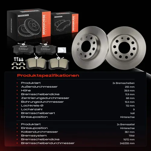 Bremsensatz, Scheibenbremse Frankberg 5481FB0064762 Bild Bremsensatz, Scheibenbremse Frankberg 5481FB0064762