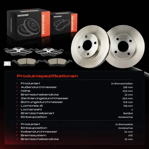 Bremsensatz, Scheibenbremse Frankberg 5481FB0064763 Bild Bremsensatz, Scheibenbremse Frankberg 5481FB0064763