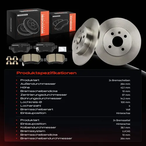 Bremsensatz, Scheibenbremse Frankberg 5481FB0064772 Bild Bremsensatz, Scheibenbremse Frankberg 5481FB0064772