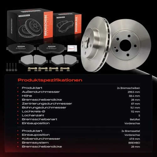 Bremsensatz, Scheibenbremse Frankberg 5481FB0064788 Bild Bremsensatz, Scheibenbremse Frankberg 5481FB0064788