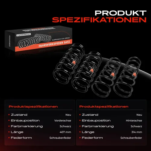 Fahrwerksfeder vorne und hinten Frankberg 5481FB0064907 Bild Fahrwerksfeder vorne und hinten Frankberg 5481FB0064907