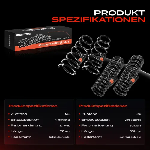 Fahrwerksfeder vorne und hinten Frankberg 5481FB0065004 Bild Fahrwerksfeder vorne und hinten Frankberg 5481FB0065004