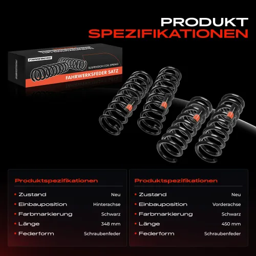 Fahrwerksfeder vorne und hinten Frankberg 5481FB0065087 Bild Fahrwerksfeder vorne und hinten Frankberg 5481FB0065087