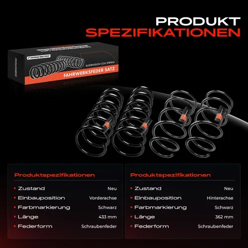 Fahrwerksfeder vorne und hinten Frankberg 5481FB0065156 Bild Fahrwerksfeder vorne und hinten Frankberg 5481FB0065156