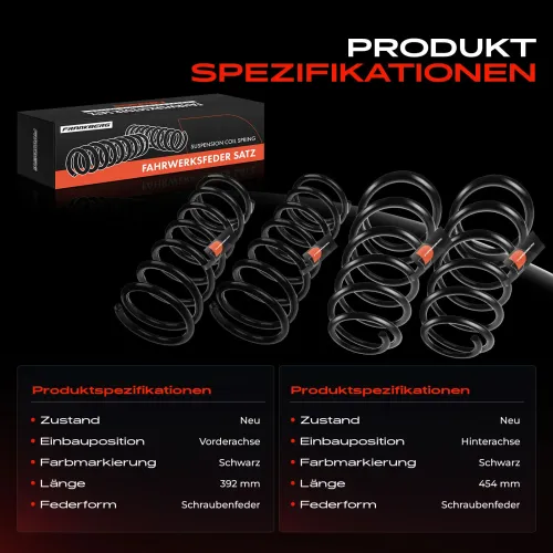 Fahrwerksfeder vorne und hinten Frankberg 5481FB0065160 Bild Fahrwerksfeder vorne und hinten Frankberg 5481FB0065160