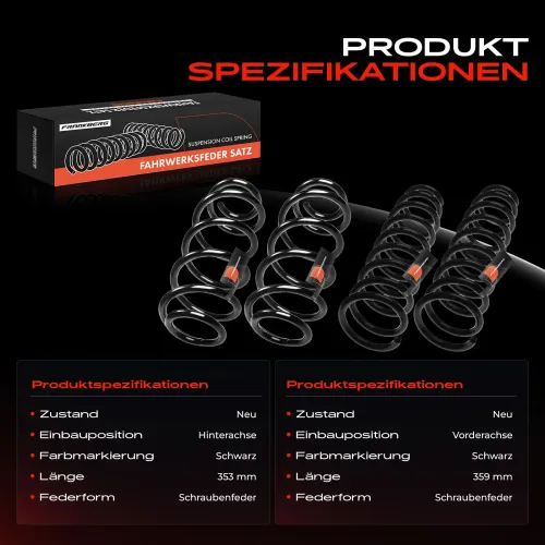 Fahrwerksfeder vorne und hinten Frankberg 5481FB0065191 Bild Fahrwerksfeder vorne und hinten Frankberg 5481FB0065191