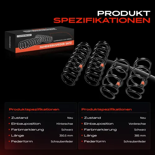 Fahrwerksfeder vorne und hinten Frankberg 5481FB0065210 Bild Fahrwerksfeder vorne und hinten Frankberg 5481FB0065210