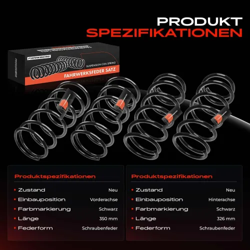 Fahrwerksfeder vorne und hinten Frankberg 5481FB0065246 Bild Fahrwerksfeder vorne und hinten Frankberg 5481FB0065246