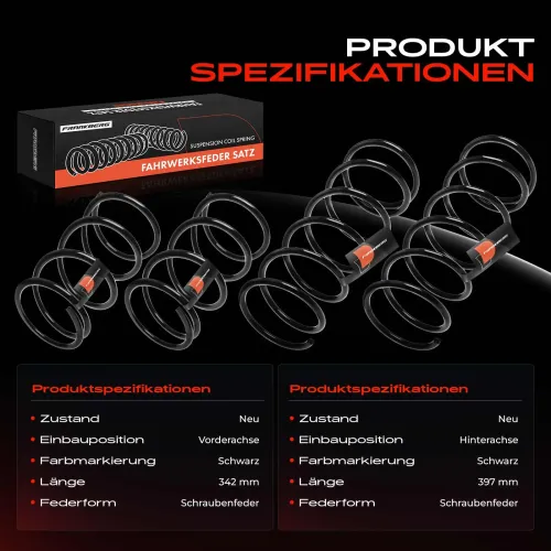 Fahrwerksfeder vorne und hinten Frankberg 5481FB0065254 Bild Fahrwerksfeder vorne und hinten Frankberg 5481FB0065254