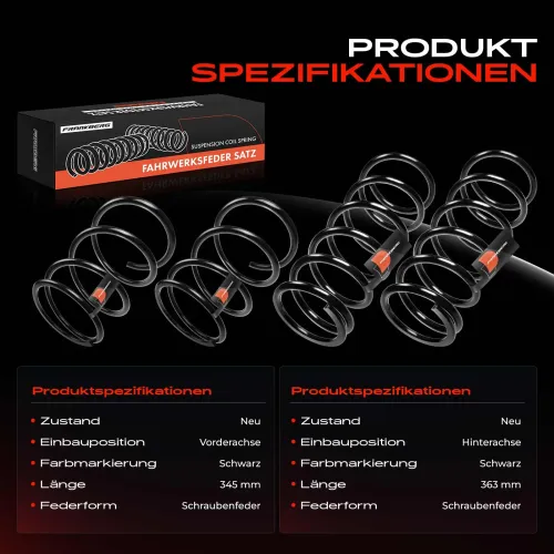 Fahrwerksfeder vorne und hinten Frankberg 5481FB0065258 Bild Fahrwerksfeder vorne und hinten Frankberg 5481FB0065258