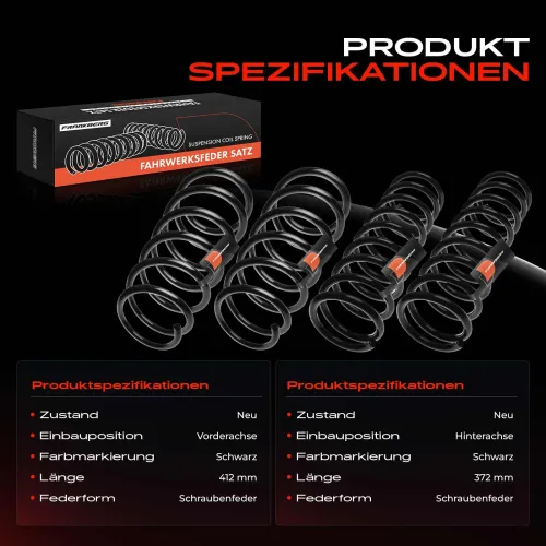 Fahrwerksfeder vorne und hinten Frankberg 5481FB0065296 Bild Fahrwerksfeder vorne und hinten Frankberg 5481FB0065296