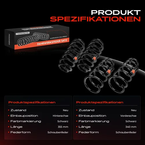 Fahrwerksfeder vorne und hinten Frankberg 5481FB0065365 Bild Fahrwerksfeder vorne und hinten Frankberg 5481FB0065365