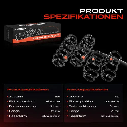 Fahrwerksfeder vorne und hinten Frankberg 5481FB0065375 Bild Fahrwerksfeder vorne und hinten Frankberg 5481FB0065375