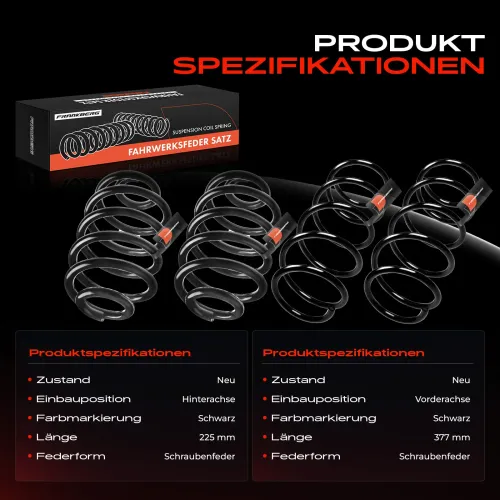 Fahrwerksfeder vorne und hinten Frankberg 5481FB0065453 Bild Fahrwerksfeder vorne und hinten Frankberg 5481FB0065453