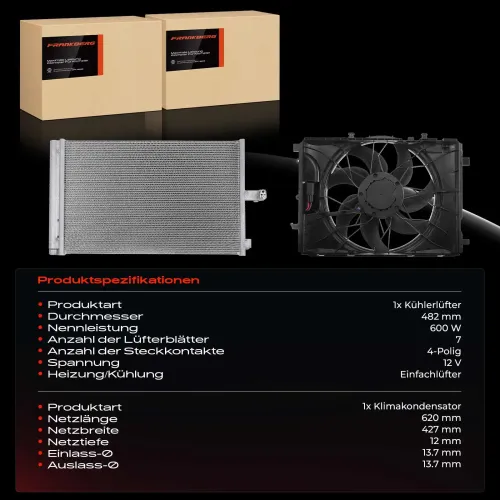 Kondensator, Klimaanlage Frankberg 5481FB0065565 Bild Kondensator, Klimaanlage Frankberg 5481FB0065565