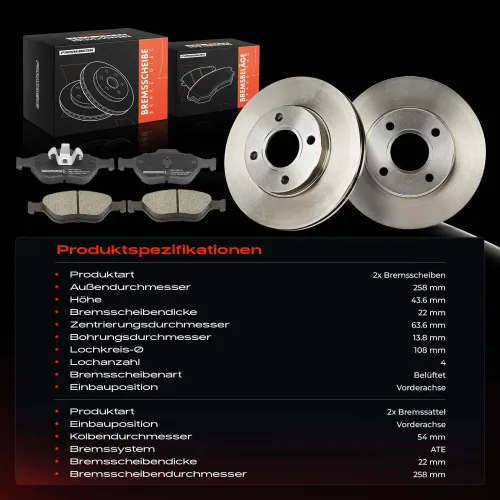 Bremsensatz, Scheibenbremse Frankberg 5481FB0065619 Bild Bremsensatz, Scheibenbremse Frankberg 5481FB0065619