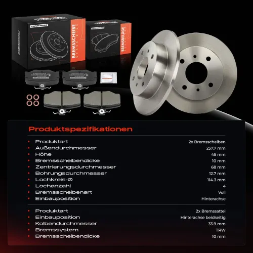 Bremsensatz, Scheibenbremse Frankberg 5481FB0065635 Bild Bremsensatz, Scheibenbremse Frankberg 5481FB0065635