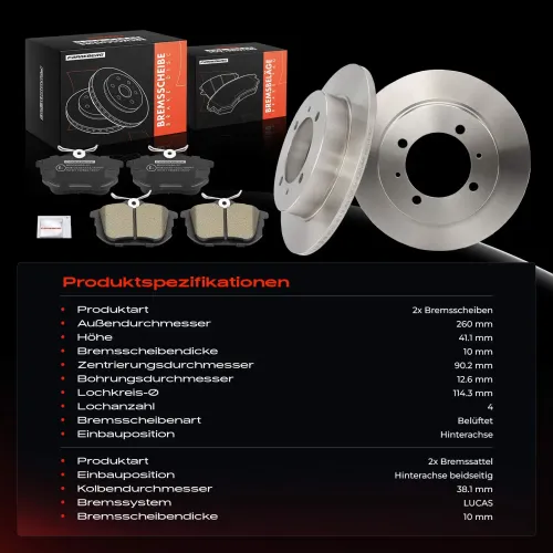 Bremsensatz, Scheibenbremse Frankberg 5481FB0065639 Bild Bremsensatz, Scheibenbremse Frankberg 5481FB0065639