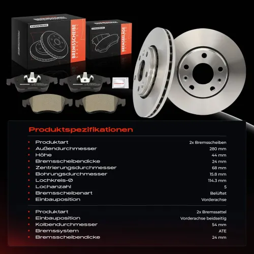 Bremsensatz, Scheibenbremse Frankberg 5481FB0065642 Bild Bremsensatz, Scheibenbremse Frankberg 5481FB0065642