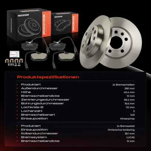 Bremsensatz, Scheibenbremse Frankberg 5481FB0065644 Bild Bremsensatz, Scheibenbremse Frankberg 5481FB0065644