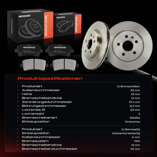 Bremsensatz, Scheibenbremse Frankberg 5481FB0065660 Bild Bremsensatz, Scheibenbremse Frankberg 5481FB0065660