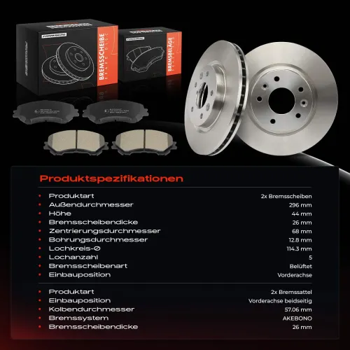 Bremsensatz, Scheibenbremse Frankberg 5481FB0065666 Bild Bremsensatz, Scheibenbremse Frankberg 5481FB0065666