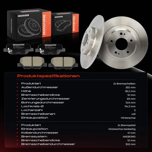 Bremsensatz, Scheibenbremse Frankberg 5481FB0065673 Bild Bremsensatz, Scheibenbremse Frankberg 5481FB0065673