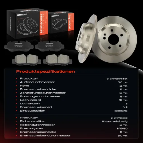 Bremsensatz, Scheibenbremse Frankberg 5481FB0065675 Bild Bremsensatz, Scheibenbremse Frankberg 5481FB0065675