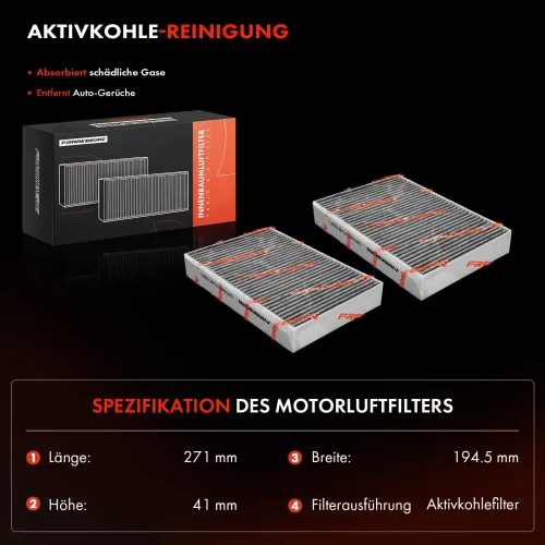 Filtersatz, Innenraumluft Frankberg 5481FB0065878 Bild Filtersatz, Innenraumluft Frankberg 5481FB0065878