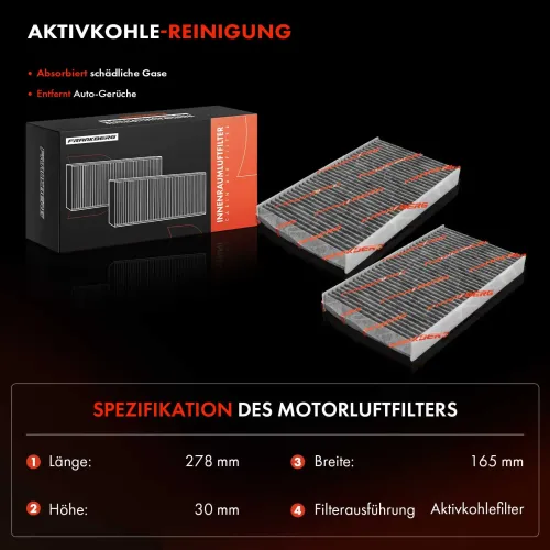 Filtersatz, Innenraumluft Frankberg 5481FB0065887 Bild Filtersatz, Innenraumluft Frankberg 5481FB0065887