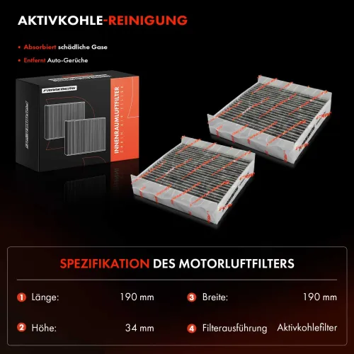 Filtersatz, Innenraumluft Frankberg 5481FB0065893 Bild Filtersatz, Innenraumluft Frankberg 5481FB0065893