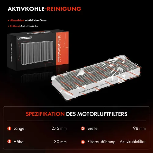 Filter, Innenraumluft Frankberg 5481FB0065896 Bild Filter, Innenraumluft Frankberg 5481FB0065896