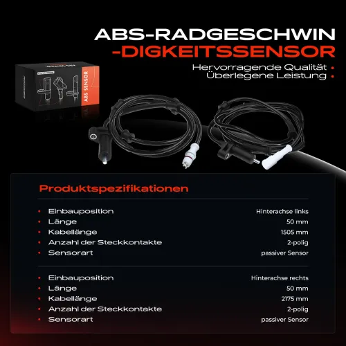 Sensor, Raddrehzahl Hinterachse beidseitig Frankberg 5481FB0066005 Bild Sensor, Raddrehzahl Hinterachse beidseitig Frankberg 5481FB0066005