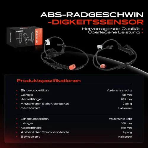 Sensor, Raddrehzahl Vorderachse beidseitig Frankberg 5481FB0066016 Bild Sensor, Raddrehzahl Vorderachse beidseitig Frankberg 5481FB0066016