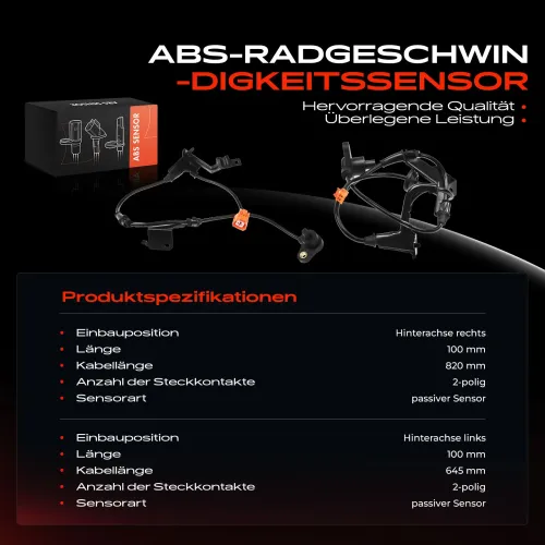 Sensor, Raddrehzahl Hinterachse beidseitig Frankberg 5481FB0066017 Bild Sensor, Raddrehzahl Hinterachse beidseitig Frankberg 5481FB0066017