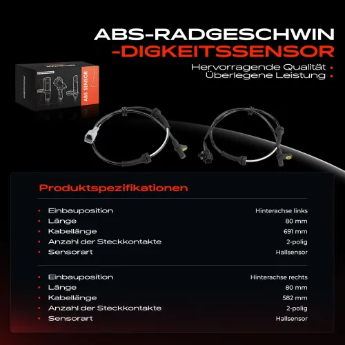 Sensor, Raddrehzahl Hinterachse beidseitig Frankberg 5481FB0066022 Bild Sensor, Raddrehzahl Hinterachse beidseitig Frankberg 5481FB0066022
