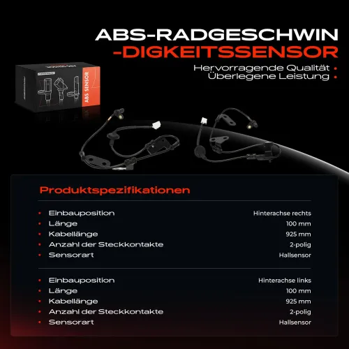 Sensor, Raddrehzahl Hinterachse beidseitig Frankberg 5481FB0066037 Bild Sensor, Raddrehzahl Hinterachse beidseitig Frankberg 5481FB0066037