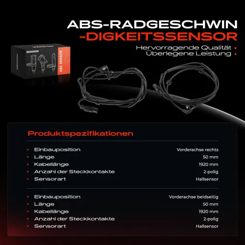 Sensor, Raddrehzahl Vorderachse beidseitig Frankberg 5481FB0066071 Bild Sensor, Raddrehzahl Vorderachse beidseitig Frankberg 5481FB0066071