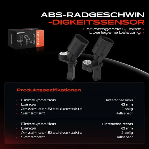 Sensor, Raddrehzahl Hinterachse beidseitig Frankberg 5481FB0066075 Bild Sensor, Raddrehzahl Hinterachse beidseitig Frankberg 5481FB0066075