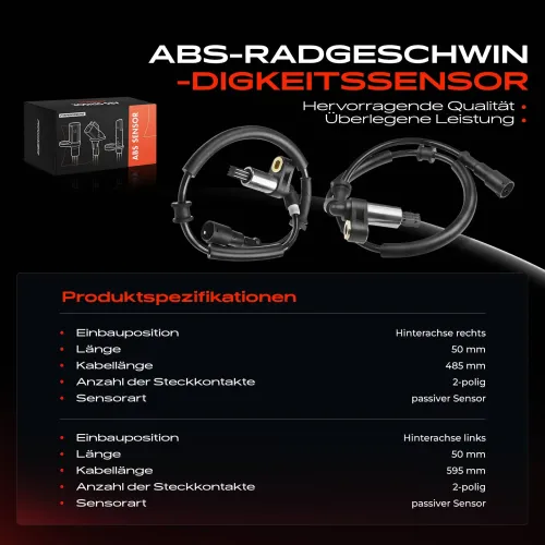 Sensor, Raddrehzahl Hinterachse beidseitig Frankberg 5481FB0066090 Bild Sensor, Raddrehzahl Hinterachse beidseitig Frankberg 5481FB0066090