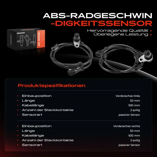 Sensor, Raddrehzahl Vorderachse beidseitig Frankberg 5481FB0066092 Bild Sensor, Raddrehzahl Vorderachse beidseitig Frankberg 5481FB0066092
