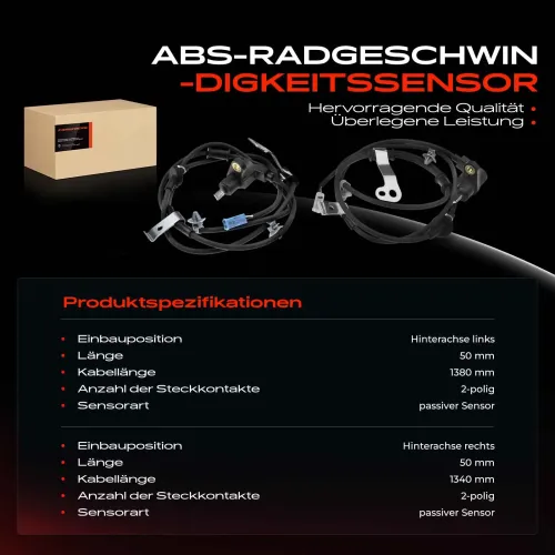 Sensor, Raddrehzahl Hinterachse beidseitig Frankberg 5481FB0066119 Bild Sensor, Raddrehzahl Hinterachse beidseitig Frankberg 5481FB0066119