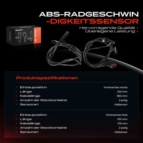 Sensor, Raddrehzahl Hinterachse beidseitig Frankberg 5481FB0066130 Bild Sensor, Raddrehzahl Hinterachse beidseitig Frankberg 5481FB0066130