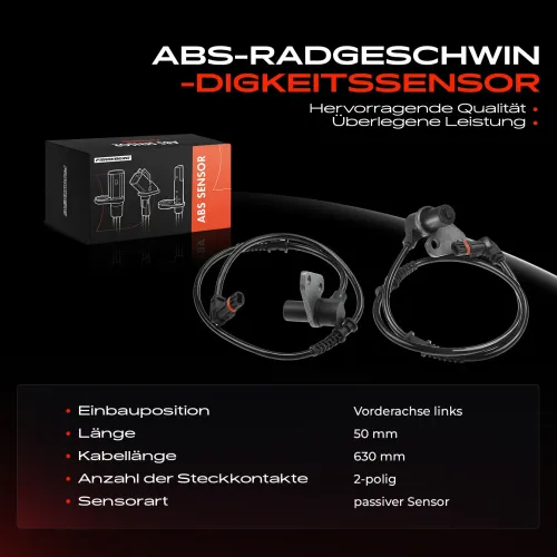 Sensor, Raddrehzahl Vorderachse beidseitig Frankberg 5481FB0066139 Bild Sensor, Raddrehzahl Vorderachse beidseitig Frankberg 5481FB0066139